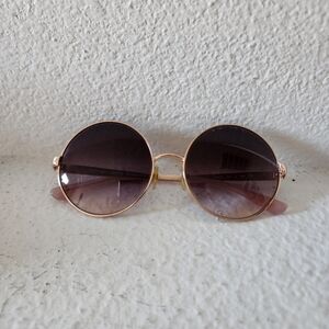 Gently Used Michael Kors Round Sunglasses with Gold Accents